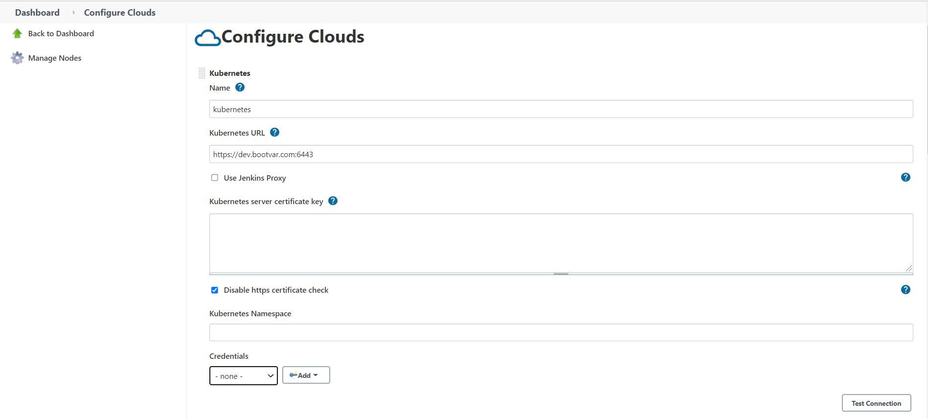 Configure Cloud in Jenkins
